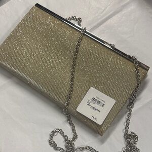Nordstrom Gold Clutch with Chain Strap